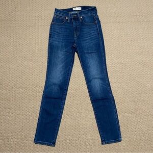 Madewell Dark Blue High-Rise Skinny Jeans